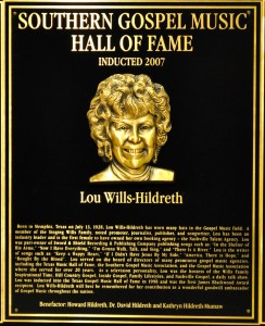 Lou Hildreth's plaque in the SGMA Hall of Fame