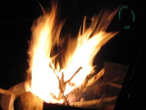 close shot of fire