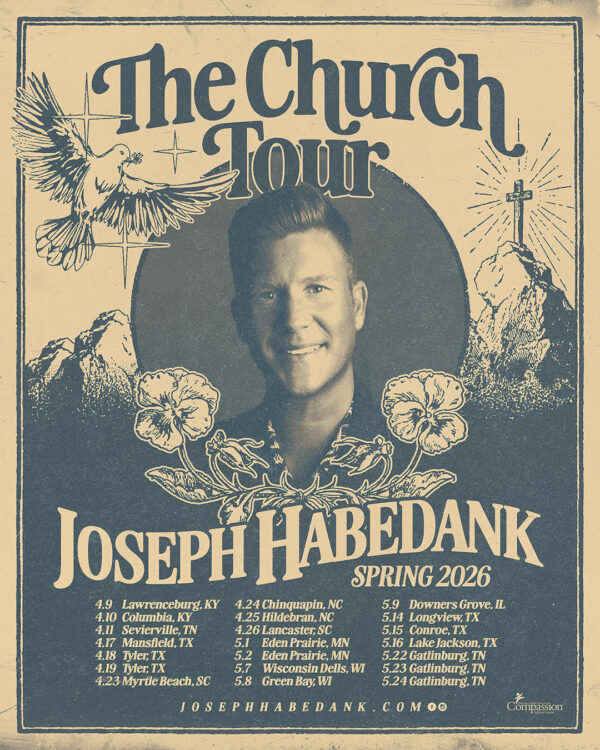 Joseph Habedank has toured his acclaimed The Church Tour, touching hearts across the country and leaving audiences uplifted and encouraged. The Church Tour has proven to be the most successful tour to date for the award-winning artist